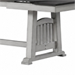 Chavi Dining Table w 2 Leaves- Antique White Trestle- Gray 66-94 Inch