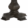 Gemi Dining Table- Chevron Top- Pedestal Base- Oak Brown 54 Inch Round