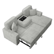 Meso 2pc Convertible Sectional Sofa with Chaise- 2 Pillows- Gray Corduroy