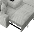 Meso 2pc Convertible Sectional Sofa with Chaise- 2 Pillows- Gray Corduroy