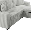 Meso 2pc Convertible Sectional Sofa with Chaise- 2 Pillows- Gray Corduroy