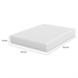 Aysa Queen Size Mattress- Memory Foam- White Polyester Cover- 12 Inch