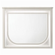 Veda Dresser Mirror w LED- Rectangular Landscape Frame Pearl White 36x45