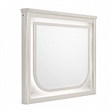Veda Dresser Mirror w LED- Rectangular Landscape Frame Pearl White 36x45