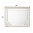 Veda Dresser Mirror w LED- Rectangular Landscape Frame Pearl White 36x45