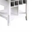 Vora Counter Height Storage Table- 4 Leaves- Antique White- Gray 42-60 Inch