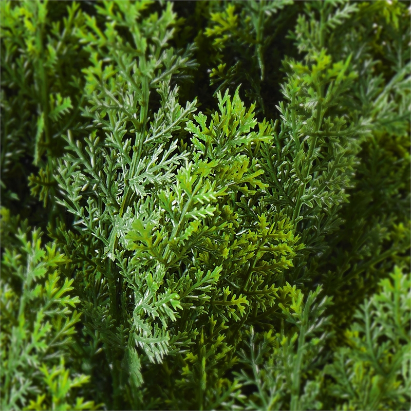Tahya Cedar Topiary Tree- Set of 2- Iron Frame- Lifelike Poly Silk 48 Inch
