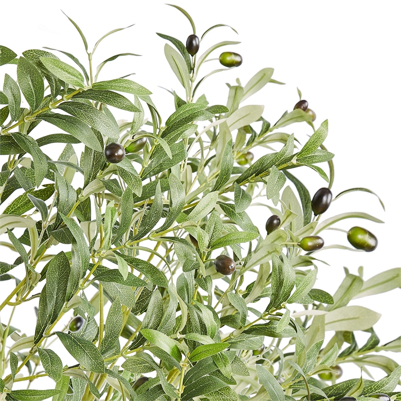 Lucas Olive Tree- Stainless Steel Branches- Lifelike Poly Silk 70 Inch