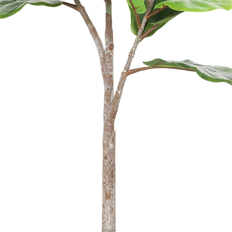 Moona Fiddle Leaf Fig Tree- 28 PEVA Leaves- Lifelike Poly Silk 43 Inch