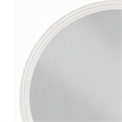 Aren Dresser Mirror- Molded Bordered Frame- White Wood- 35 Inch Round