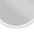 Aren Dresser Mirror- Molded Bordered Frame- White Wood- 35 Inch Round