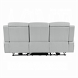 Ely Power Recliner Sofa with LED- Speakers- Gray Faux Leather- 83 Inch