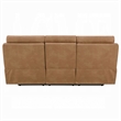 Kima Power Motion Recliner Sofa with USB- Brown Leather Aire- 85 Inch