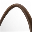 Sima Decorative Wall Mirror- Dark Brown- 39 Inch Organic Asymmetrical Shape