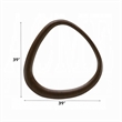 Sima Decorative Wall Mirror- Dark Brown- 39 Inch Organic Asymmetrical Shape