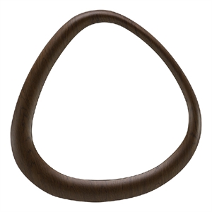 Sima Decorative Wall Mirror- Dark Brown- 39 Inch Organic Asymmetrical Shape