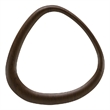Sima Decorative Wall Mirror- Dark Brown- 39 Inch Organic Asymmetrical Shape