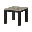 3pc Coffee Table and 2 End Table Set- Gray Concrete Top- Black Wood Legs