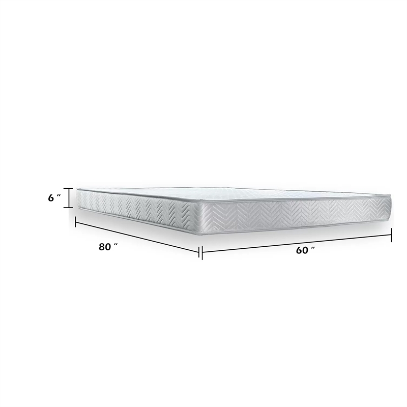 Lape Queen Mattress- 3 Layer Gel Memory Foam- Motion Isolation- Gray 6 Inch