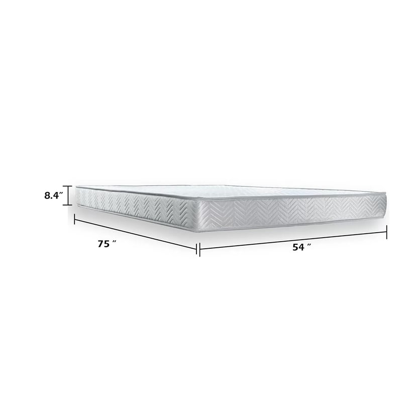 Lape Full Mattress- 3 Layer Gel Memory Foam- Motion Isolation- Gray 6 Inch