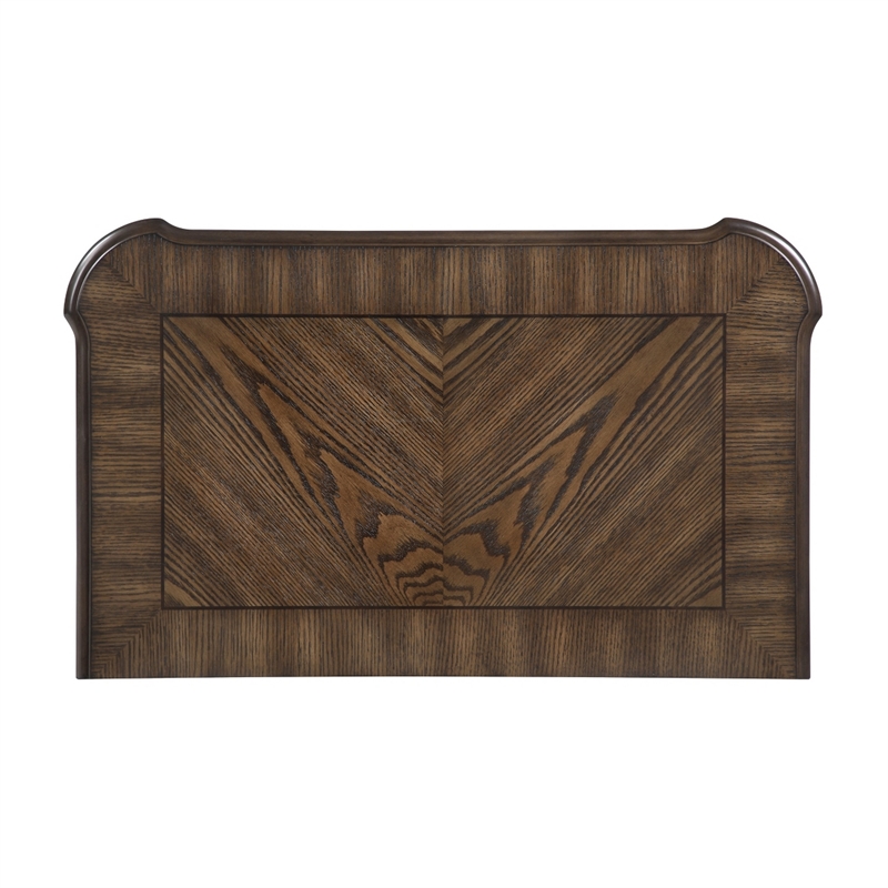 Bucky Nightstand with 2 Dovetail Drawers- Molding Details- Brown Wood