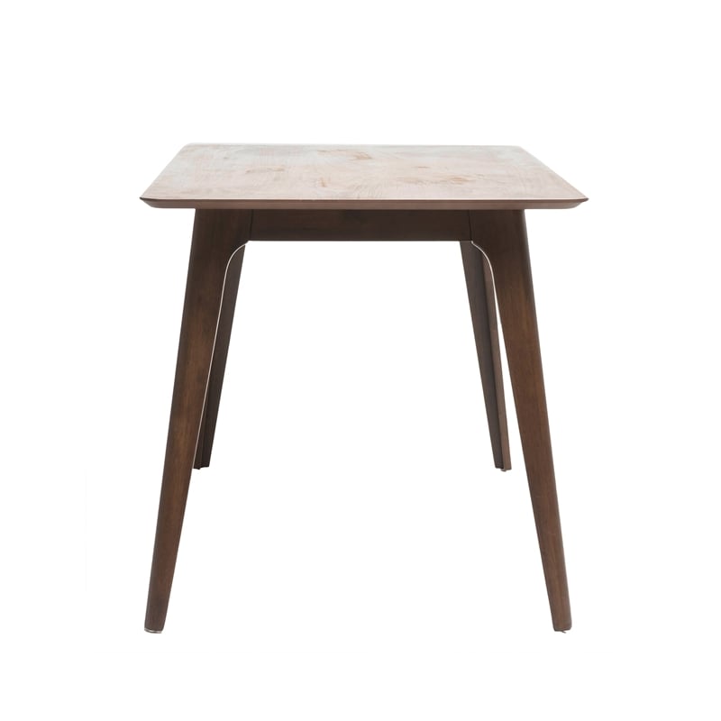 Tyler Modern Dining Table- Slayed Solid Wood Legs- Walnut Brown 47 Inch