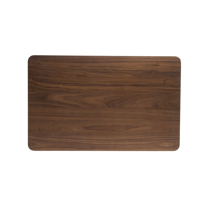 Tyler Modern Dining Table- Slayed Solid Wood Legs- Walnut Brown 47 Inch