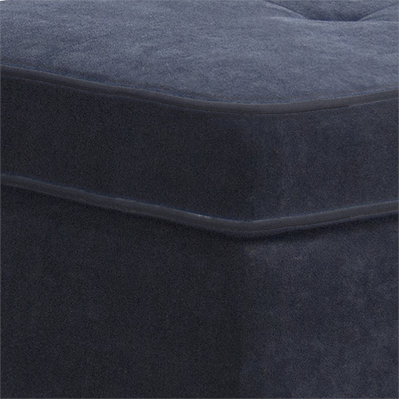 Kyna Sectional Sofa with Storage Ottoman- Throw Pillows- Black Fabric