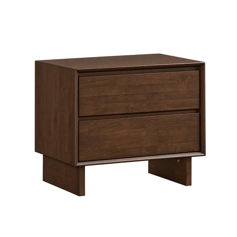 Queen Bedroom Set- Brown- 2 Piece Set with Nightstand