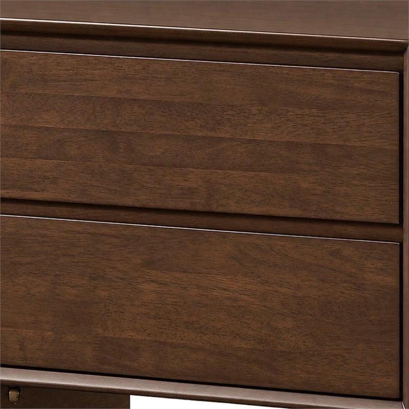 King Bedroom Set- Brown- 2 Piece Set with Nightstand