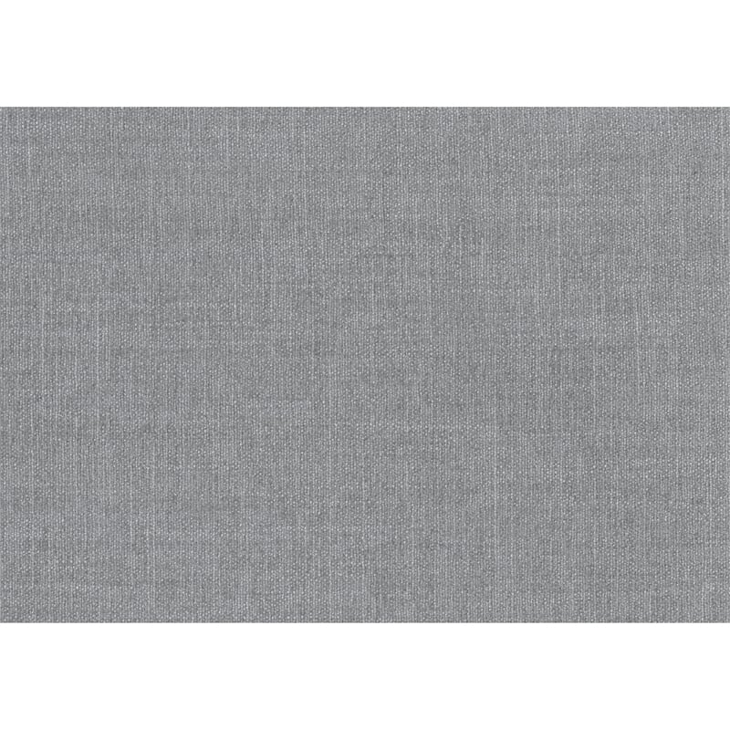 Tanya Ottoman with Casters- Plush Cushion Top- Gray Tufted Fabric- 46 Inch