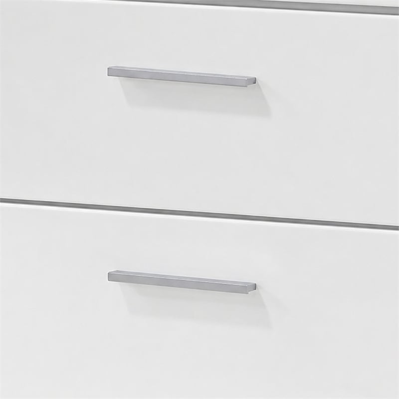 King Bedroom Set- White- 3 Piece Set with 2 Nightstands