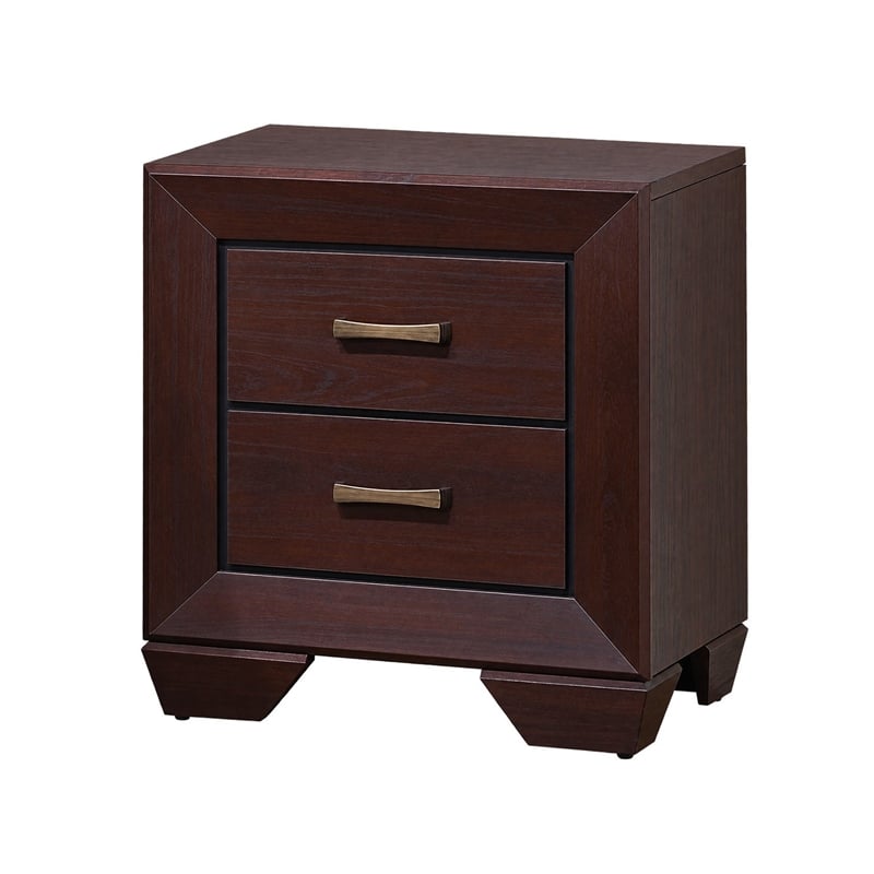 Queen Bedroom Set- Brown- 2 Piece Set with Nightstand
