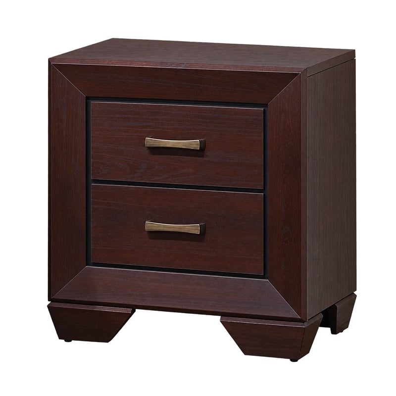 Queen Bedroom Set- Brown- 3 Piece Set with 2 Nightstands