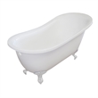 Valley Acrylic 55 X27 X32 Single Slipper Clawfoot Tub with Feet