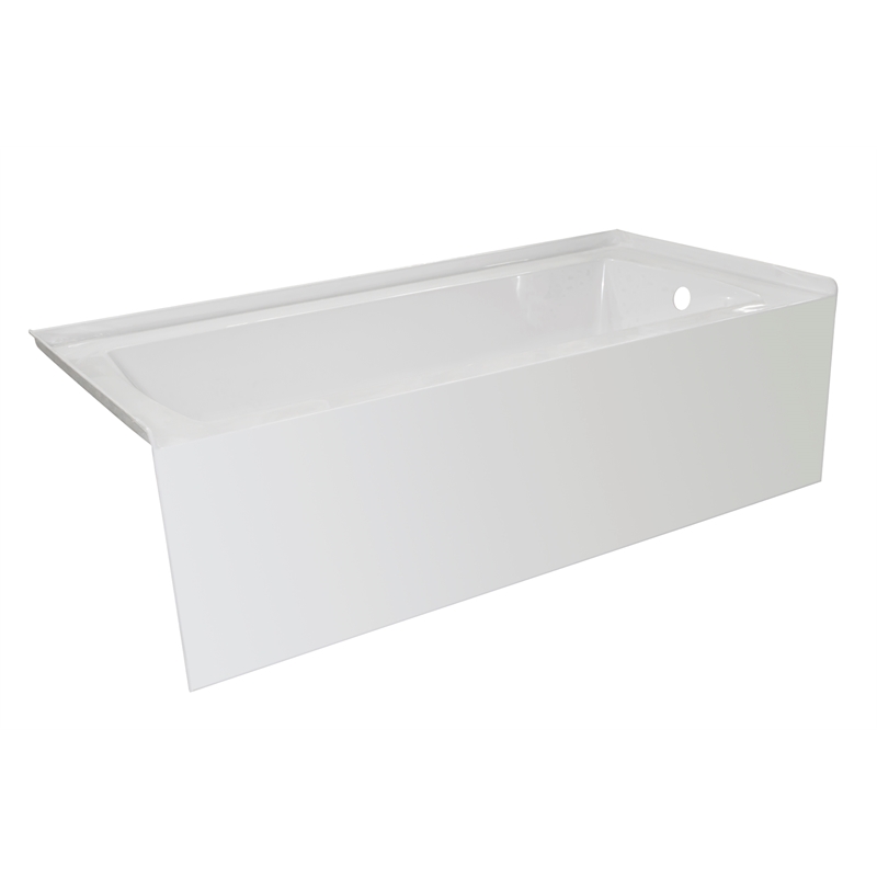Valley Acrylic In pOVO 66X32 Right Drain Above Floor Rough Bathtub in White