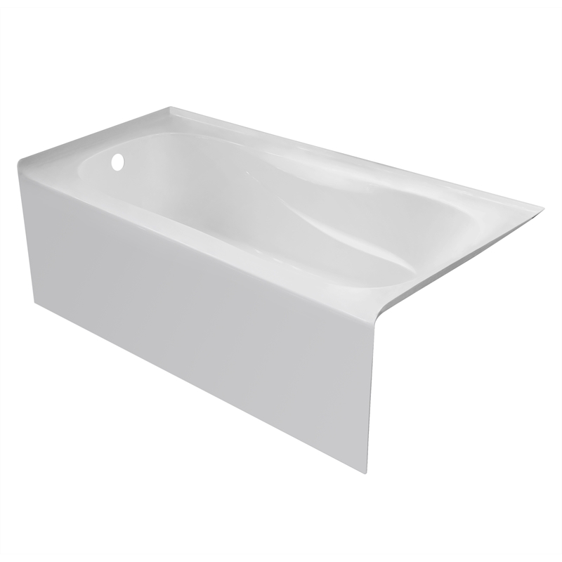 Valley Acrylic In pPRO 60X32 Left Drain Above Floor Rough Bathtub in White