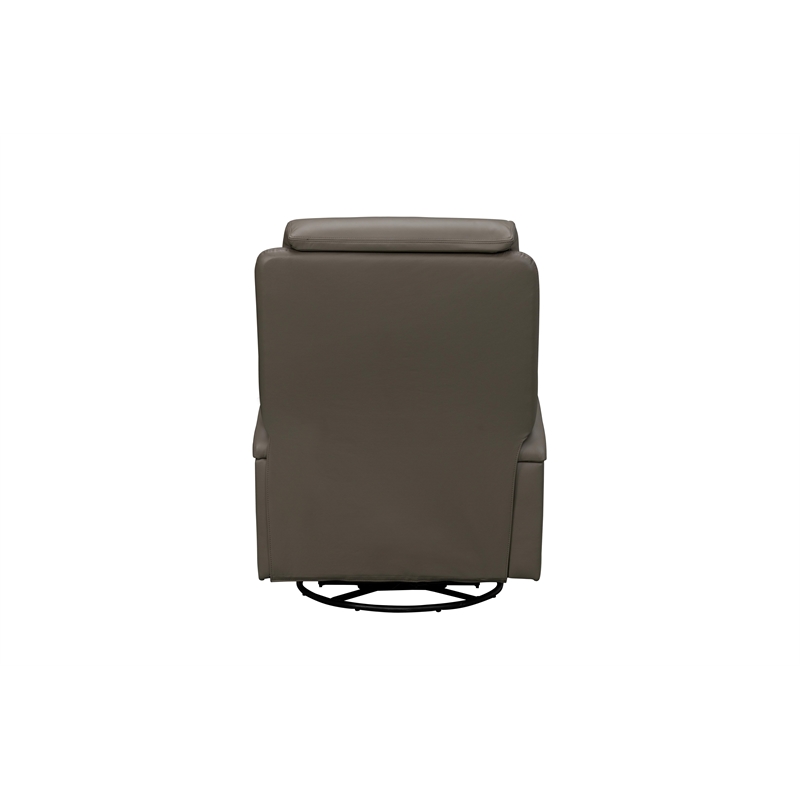 Barcalounger Gilbert Power Swivel Glider Recliner in Lynn Smokey Gray