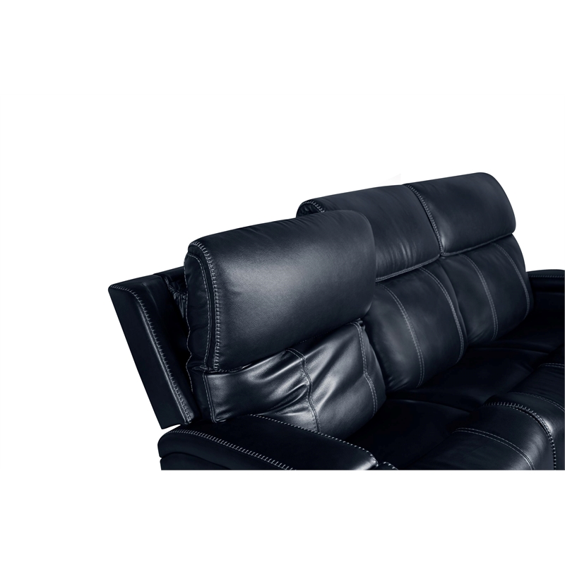 Barcalounger Glenwood Sofa w/Power Recliner in Rainer Ocean