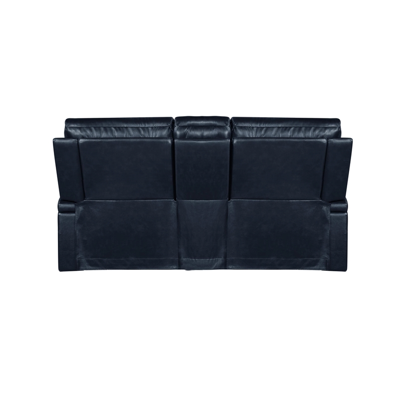 Barcalounger Glenwood Loveseat Console w/Power Recliner in Rainer Ocean
