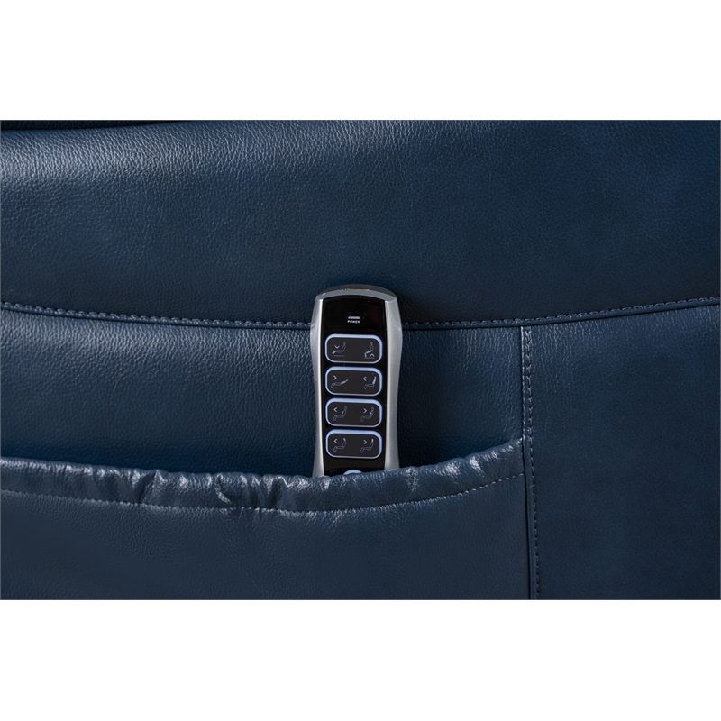 Barcalounger Leighton Power Lift Recliner in Marco Navy Blue