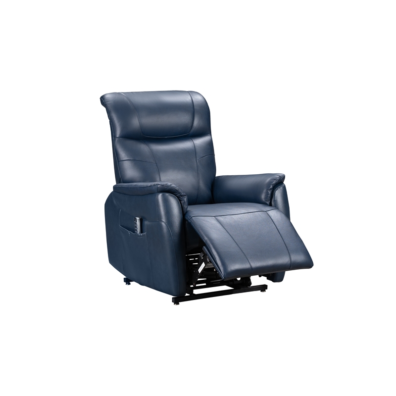 Barcalounger Leighton Power Lift Recliner in Marco Navy Blue