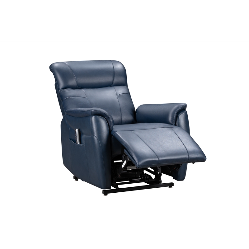 Barcalounger Leighton Power Lift Recliner in Marco Navy Blue