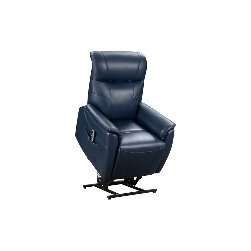 Barcalounger Leighton Power Lift Recliner in Marco Navy Blue