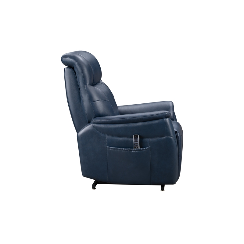 Barcalounger Leighton Power Lift Recliner in Marco Navy Blue