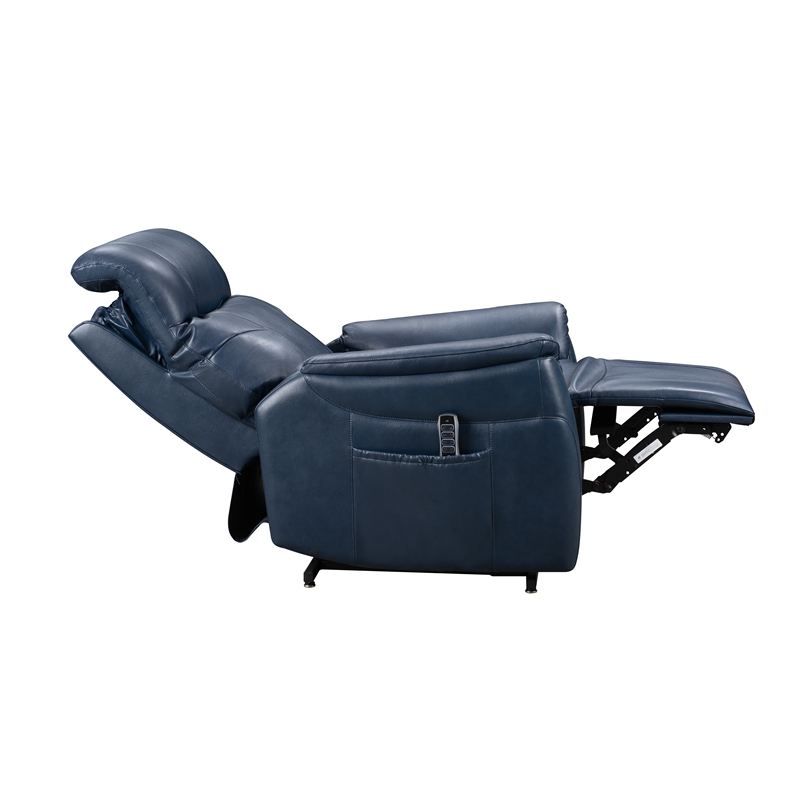 Barcalounger Leighton Power Lift Recliner in Marco Navy Blue