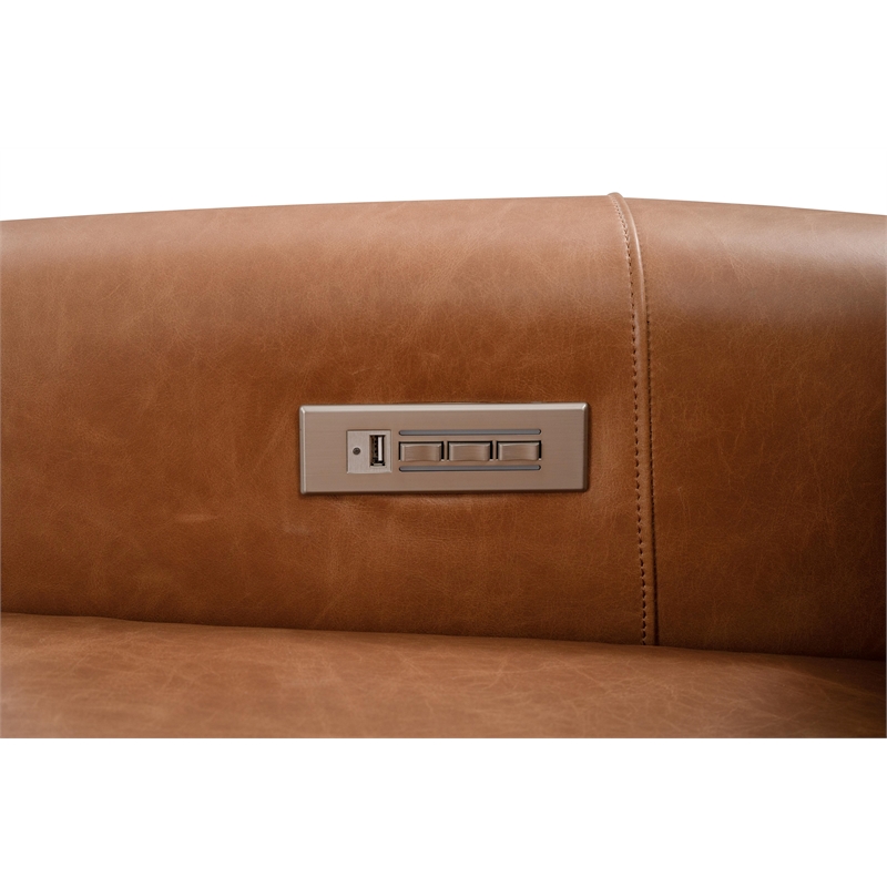 Barcalounger Byron Power Recliner w/Head Rest & Lumbar in Chaps Saddle