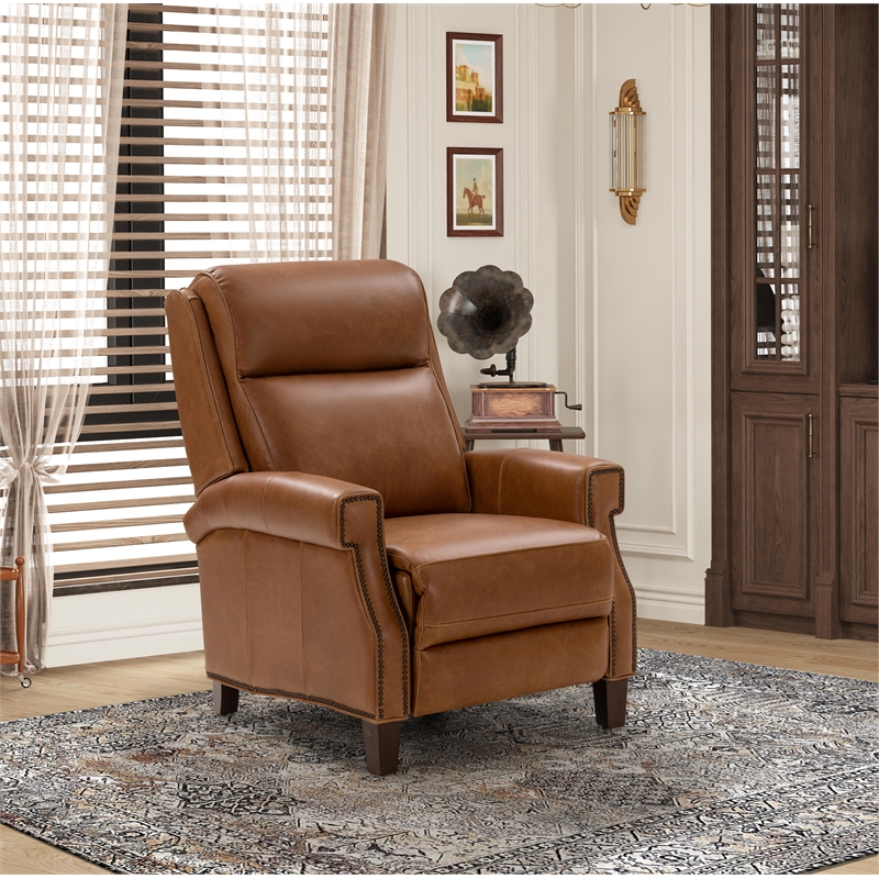 Barcalounger Byron Power Recliner w/Head Rest & Lumbar in Chaps Saddle