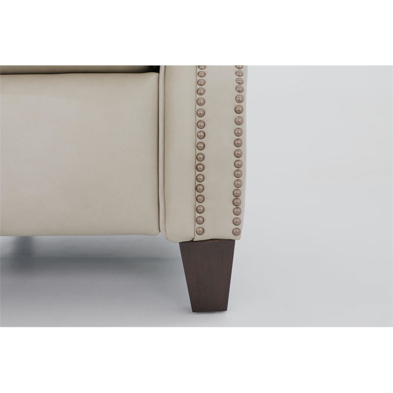 Barcalounger Churchill Push Thru The Arms Recliner in Cashmere Stone