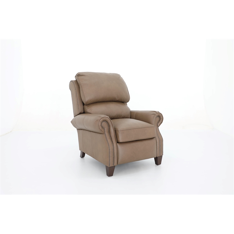 Barcalounger Churchill Push Thru The Arms Recliner in Cashmere Taupe